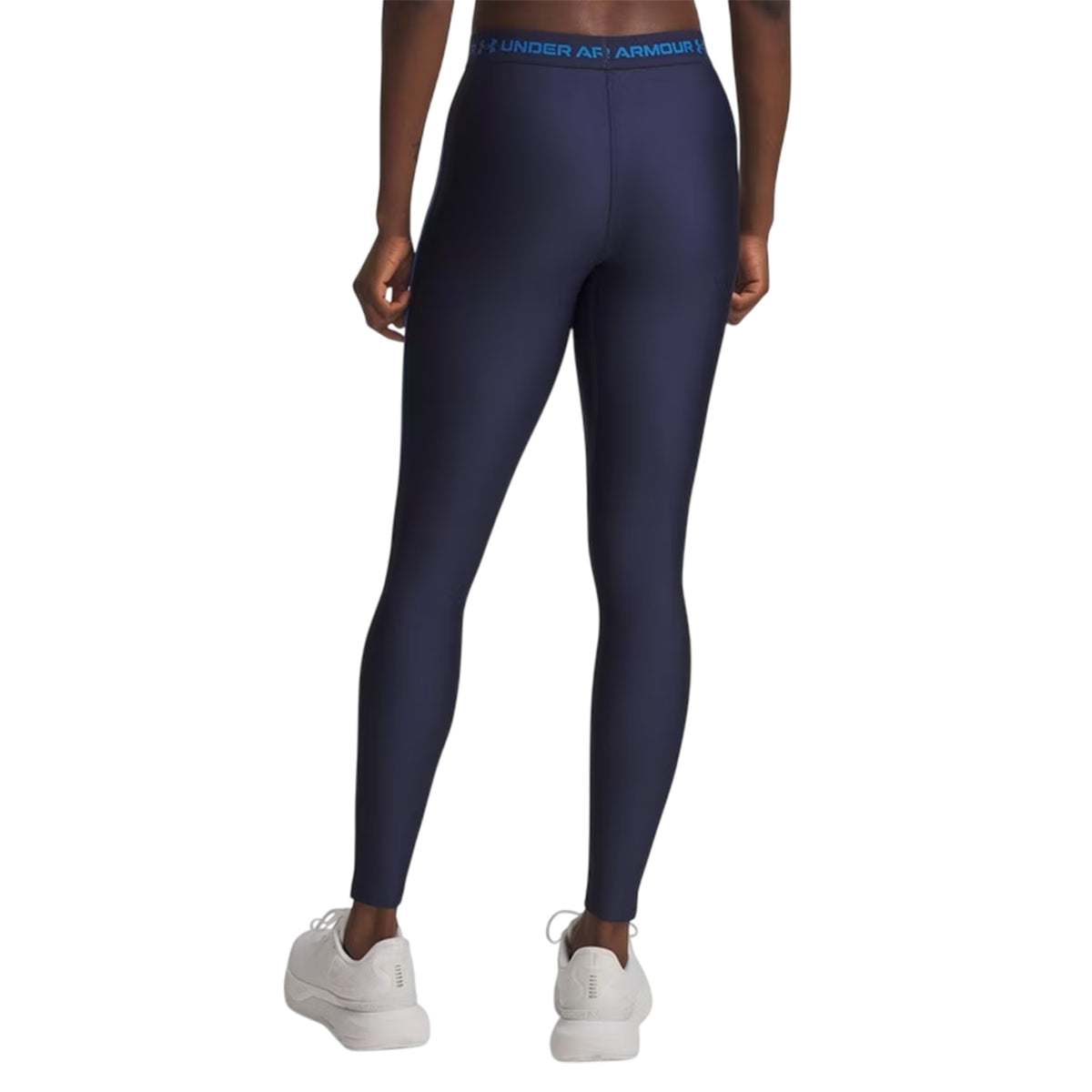 Blue - Back - Under Armour Womens-Ladies Ribbed Compression Leggings