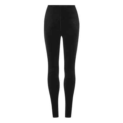 Black - Back - Commando Womens-Ladies Velvet Leggings