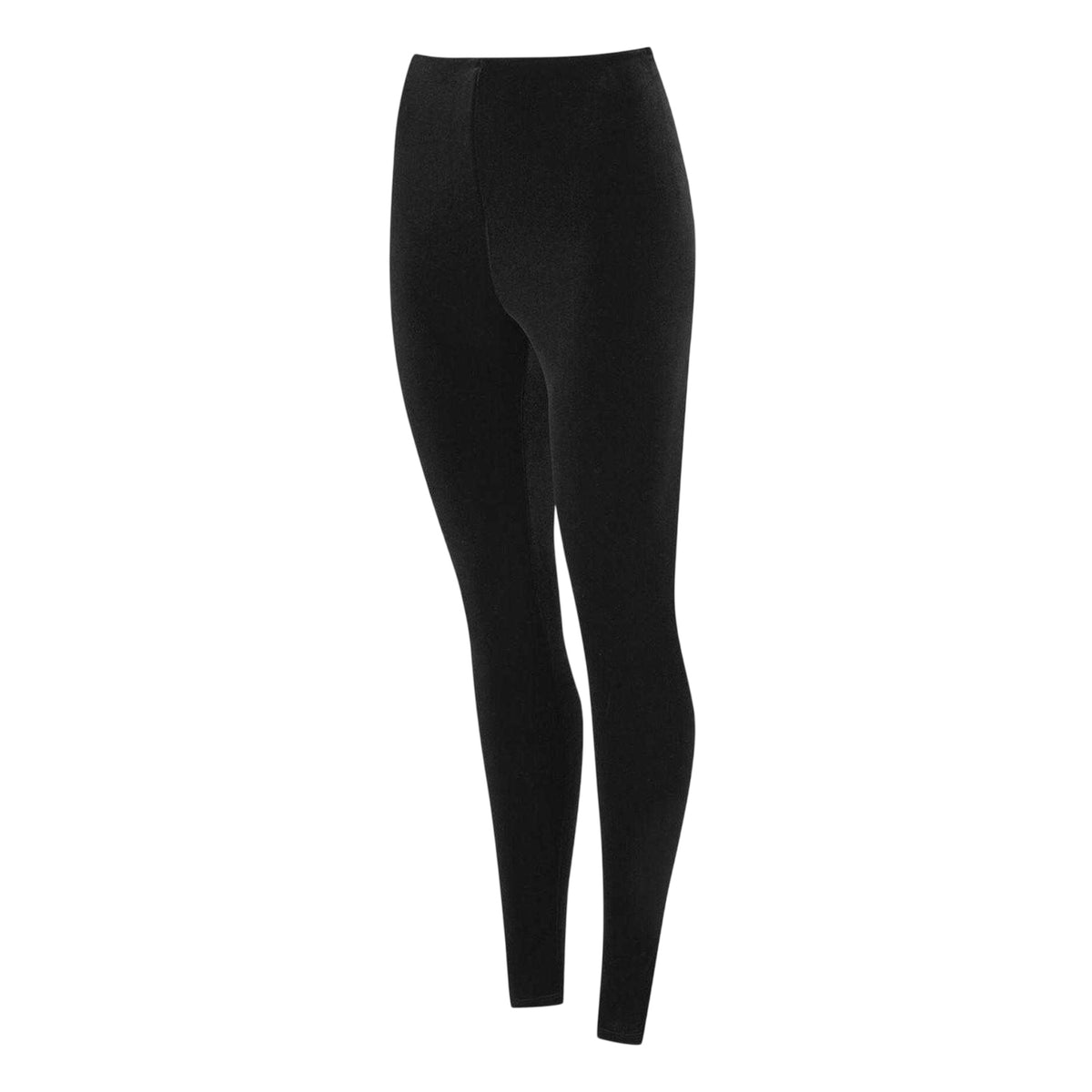 Black - Side - Commando Womens-Ladies Velvet Leggings