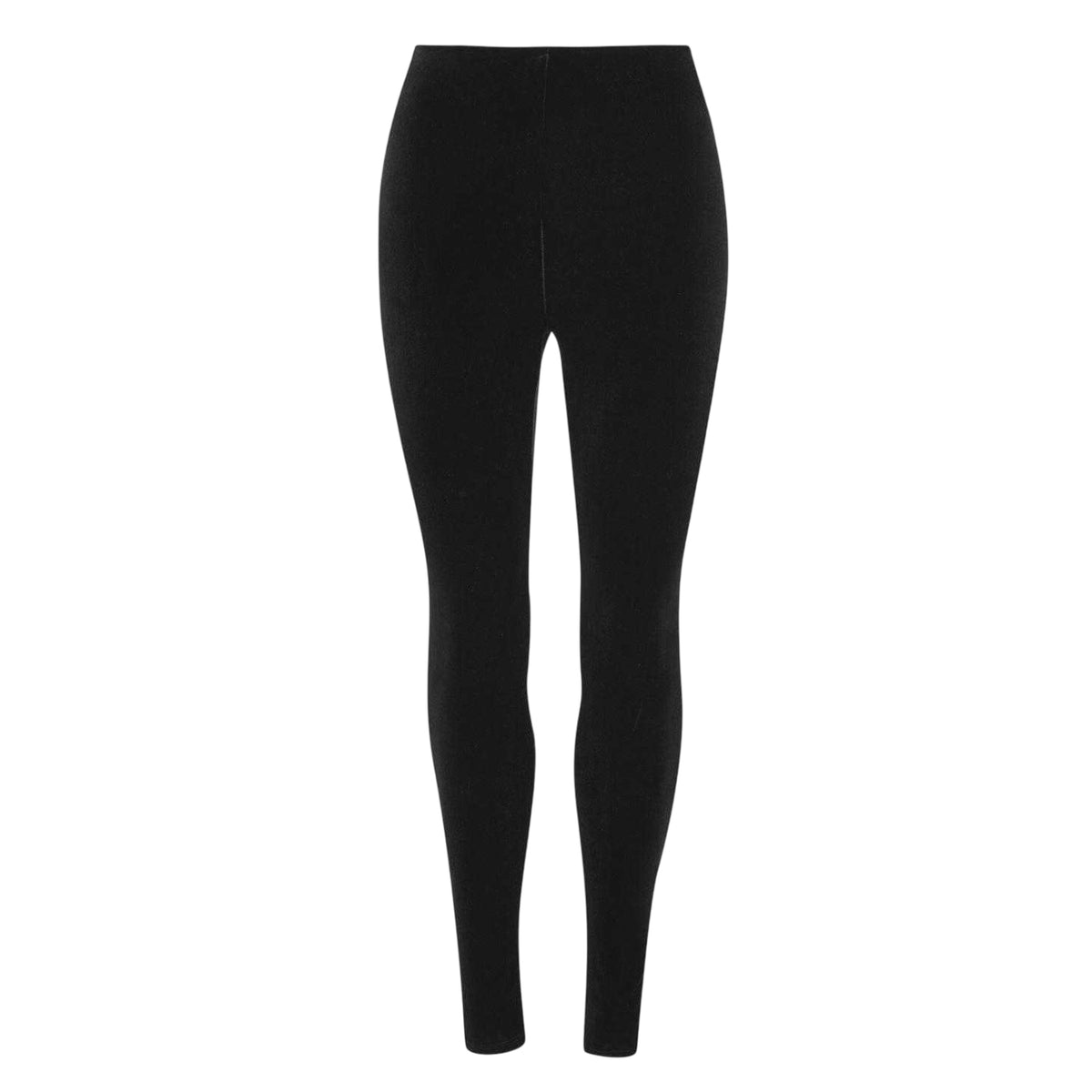 Black - Front - Commando Womens-Ladies Velvet Leggings