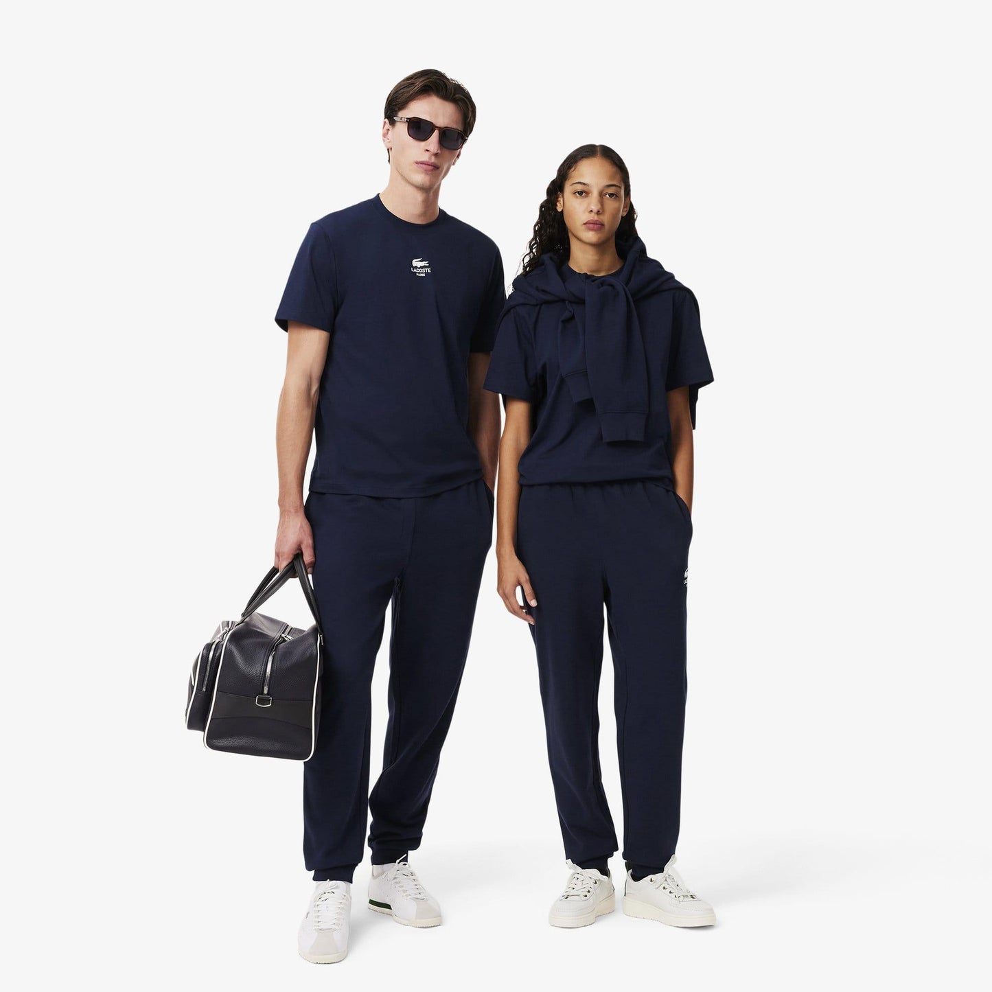 Blue - Side - Lacoste Unisex Adult Tapered Leg Jogging Bottoms