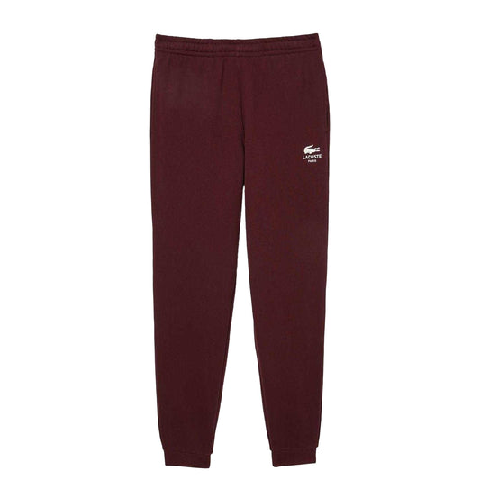 Maroon Red - Front - Lacoste Unisex Adult Tapered Leg Jogging Bottoms