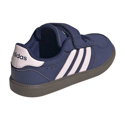 Blue-Pink - Back - Adidas Childrens-Kids BRS Suede Trainers