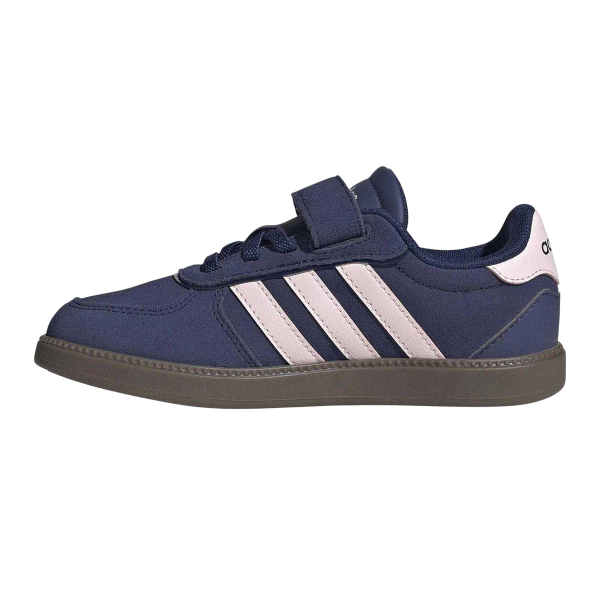 Blue-Pink - Side - Adidas Childrens-Kids BRS Suede Trainers