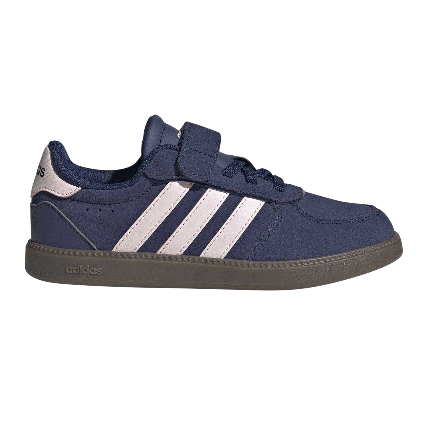 Blue-Pink - Front - Adidas Childrens-Kids BRS Suede Trainers