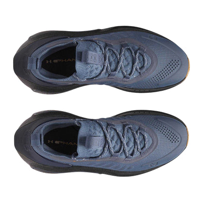 Blue - Side - Under Armour Womens-Ladies Phantom 4 Reflective Running Shoes