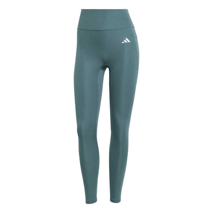 Teal - Front - Adidas Womens-Ladies Optime Power 7-8 Leggings