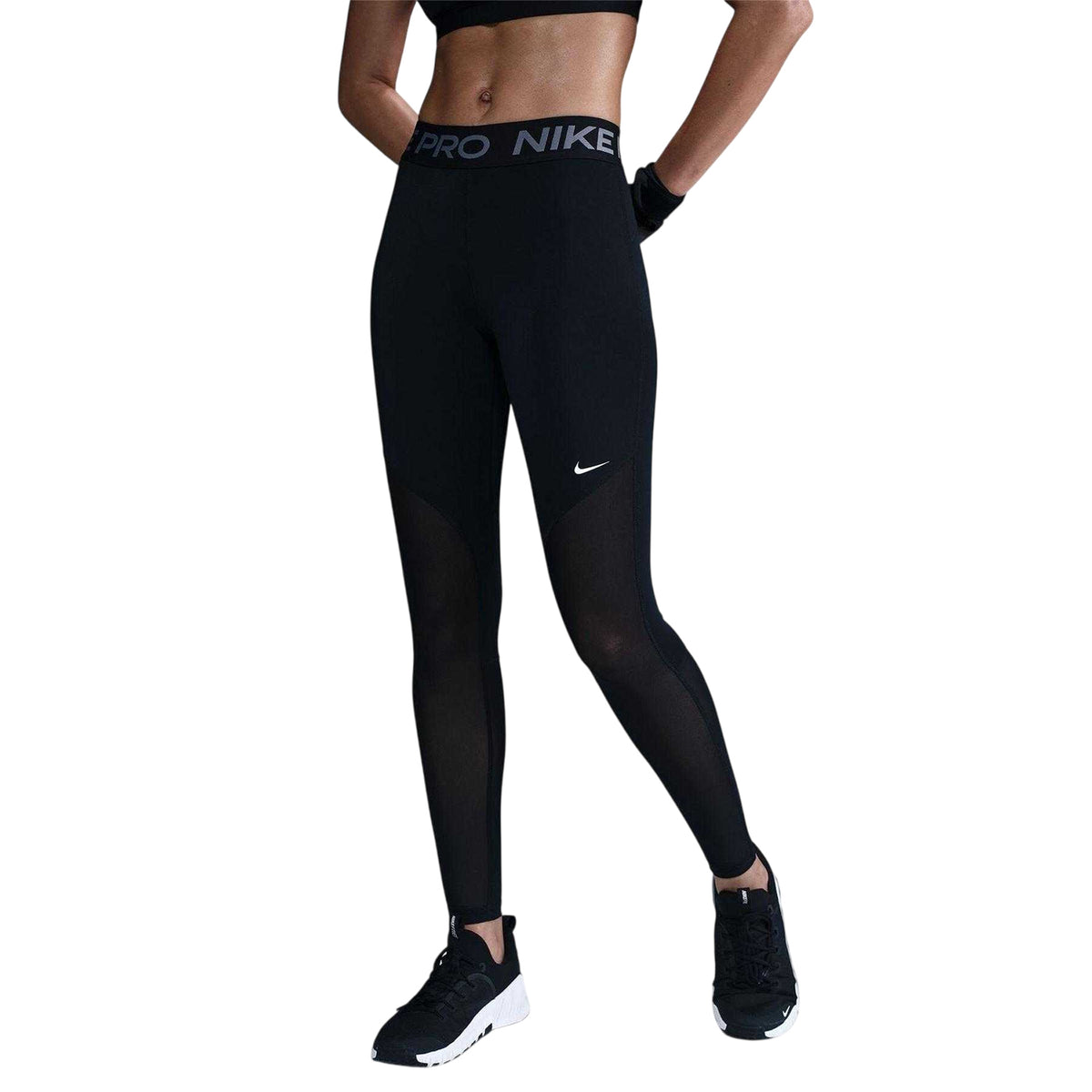 Black - Front - Nike Womens-Ladies Pro Dri-FIT Leggings