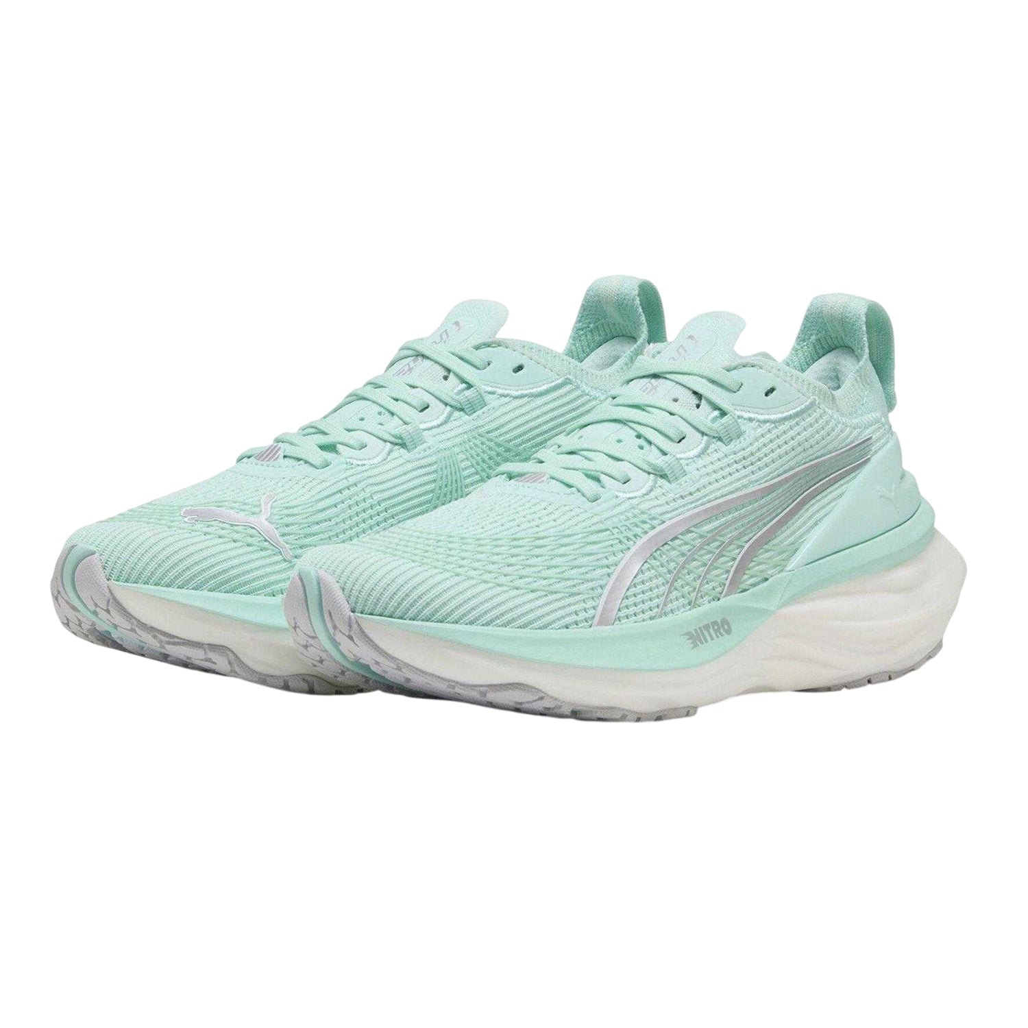Mint Green - Side - Puma Womens-Ladies Foreverrun Nitro 2 Running Shoes
