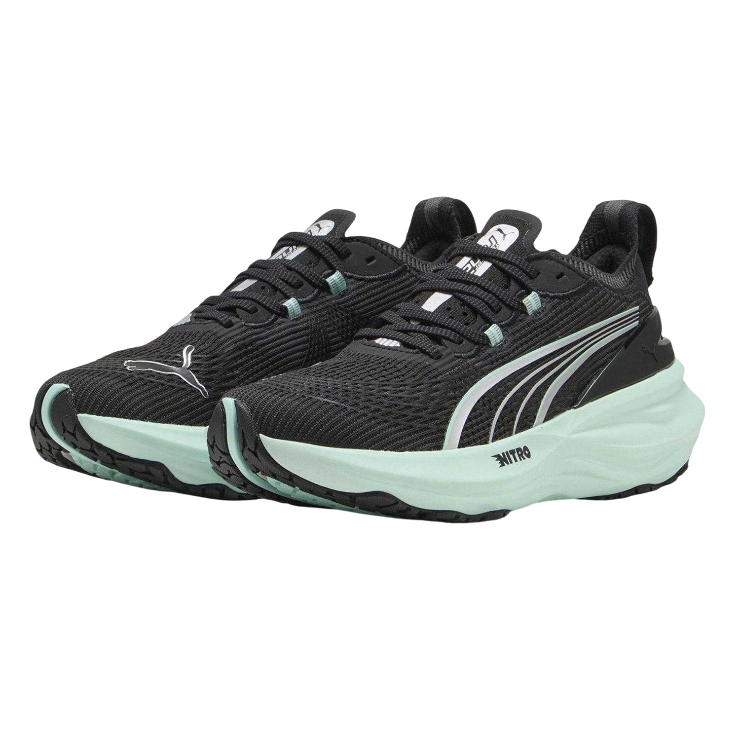 Black - Side - Puma Womens-Ladies Foreverrun Nitro 2 Running Shoes