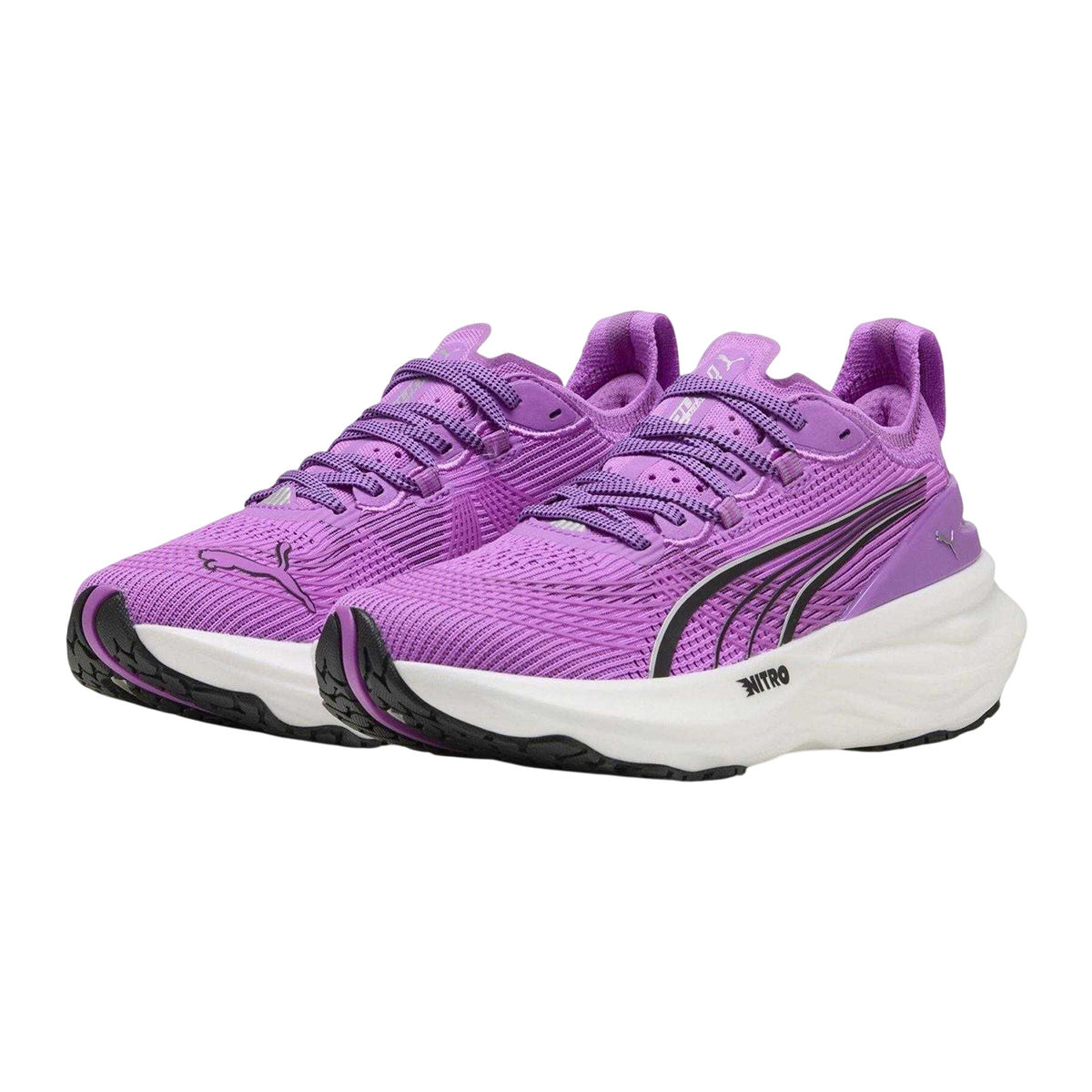 Magenta Purple - Side - Puma Womens-Ladies Foreverrun Nitro 2 Running Shoes