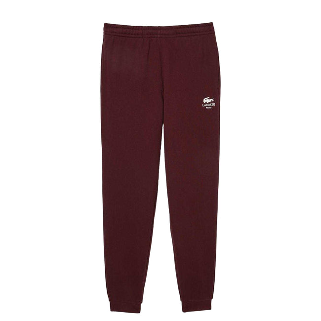 Maroon Red - Front - Lacoste Unisex Adult Tapered Leg Jogging Bottoms