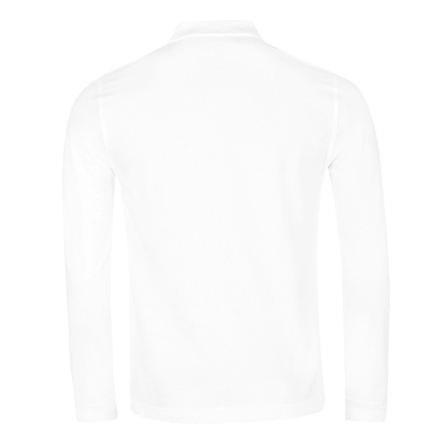 White - Back - Lacoste Mens Long-Sleeved Polo Shirt