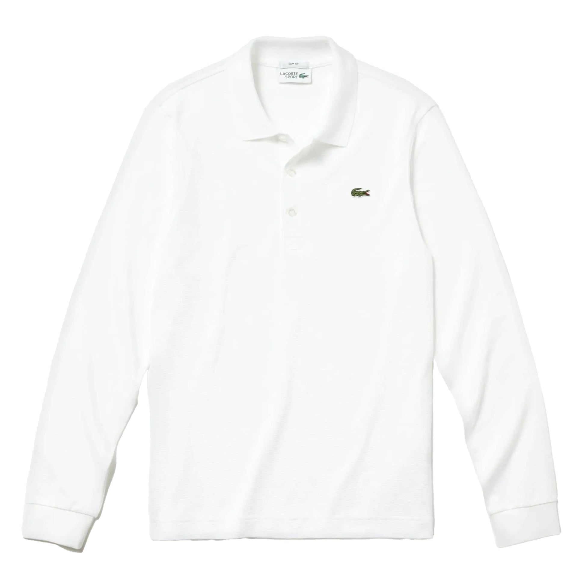 White - Front - Lacoste Mens Long-Sleeved Polo Shirt