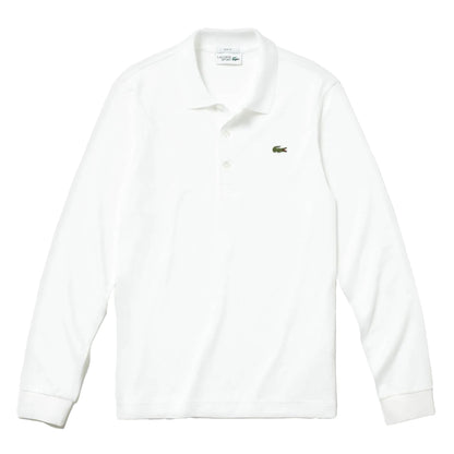 White - Front - Lacoste Mens Long-Sleeved Polo Shirt