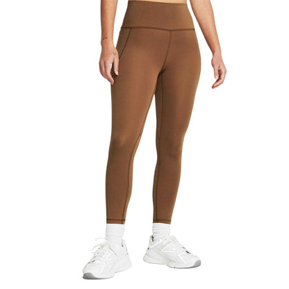 Brown - Side - Under Armour Womens-Ladies Meridian Leggings