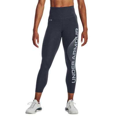Downpour Grey - Side - Under Armour Womens-Ladies Motion Performance Running Tights