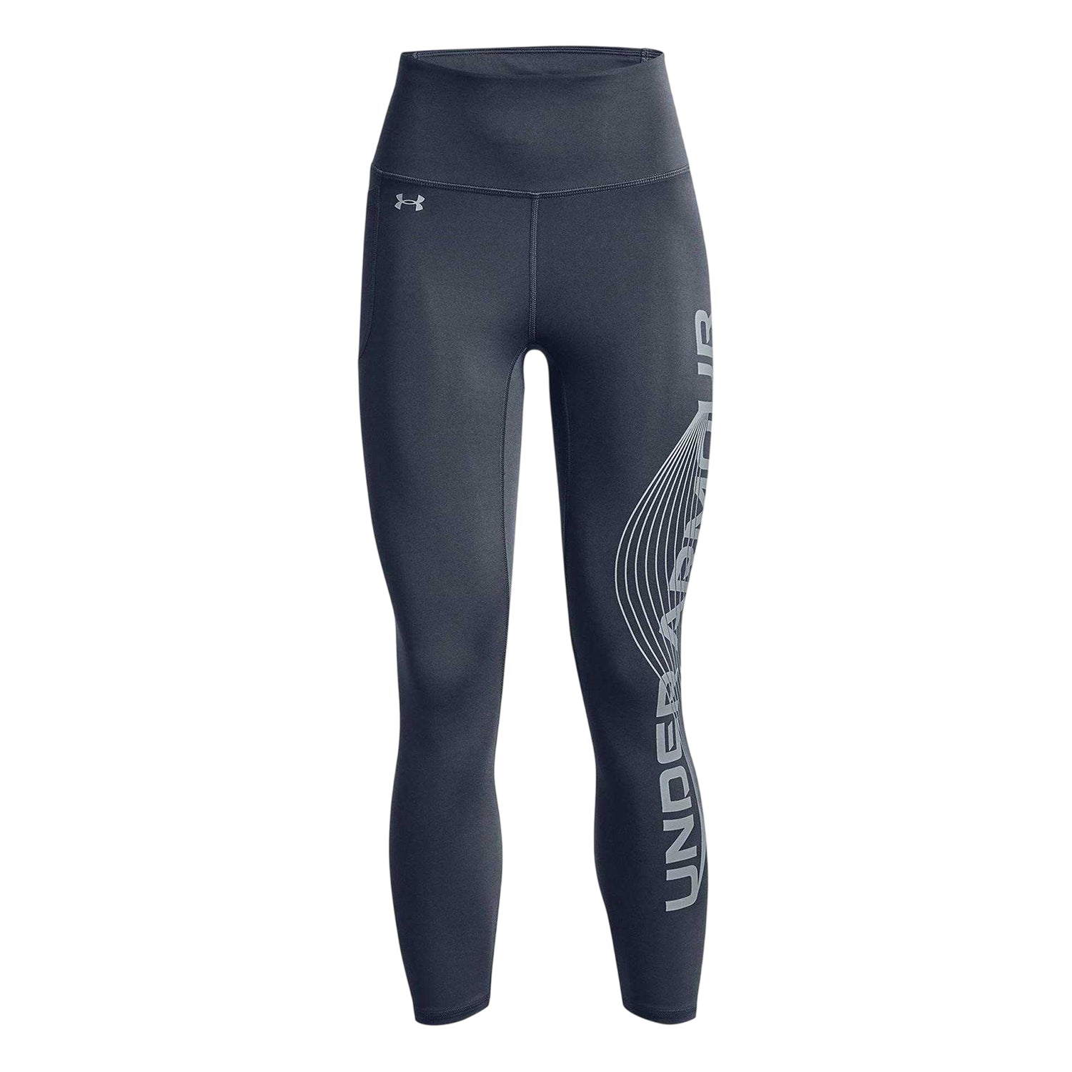 Downpour Grey - Front - Under Armour Womens-Ladies Motion Performance Running Tights