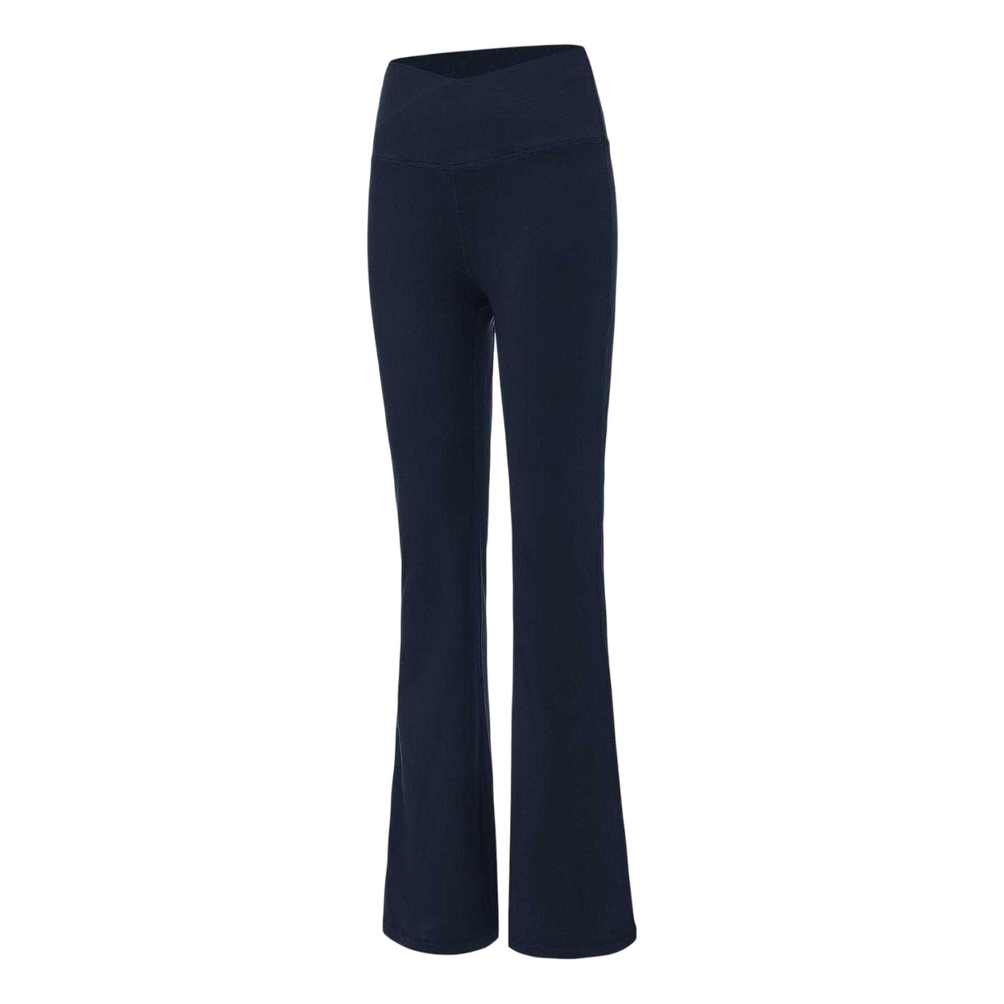 Blue - Side - LA Gear Womens-Ladies Crossover Flared Leggings
