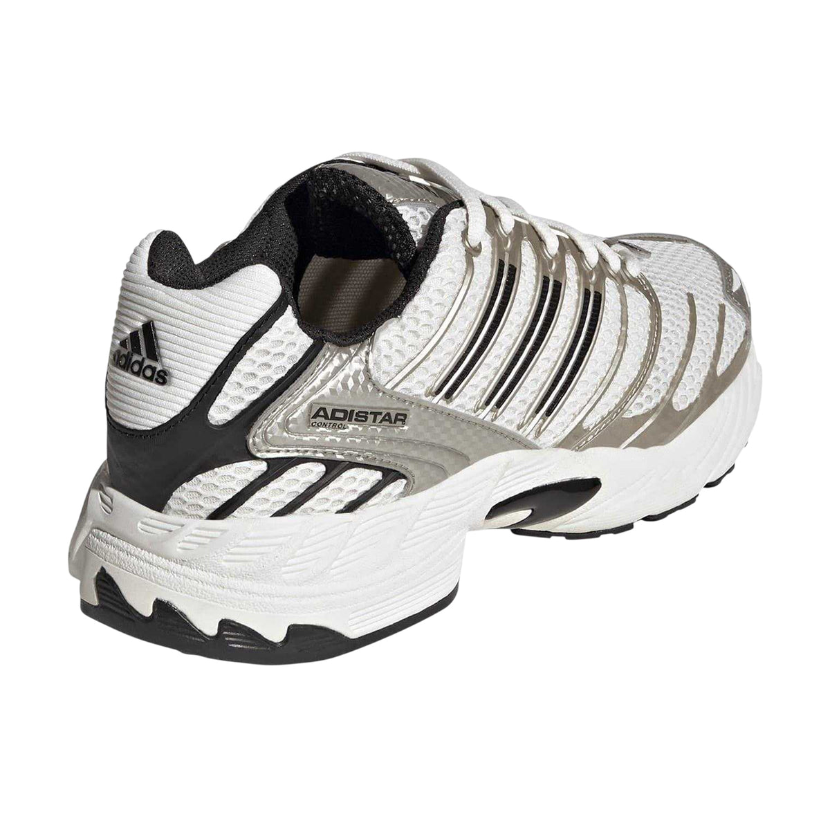 White-Black-Gold - Back - Adidas Childrens-Kids Adistar Running Trainers