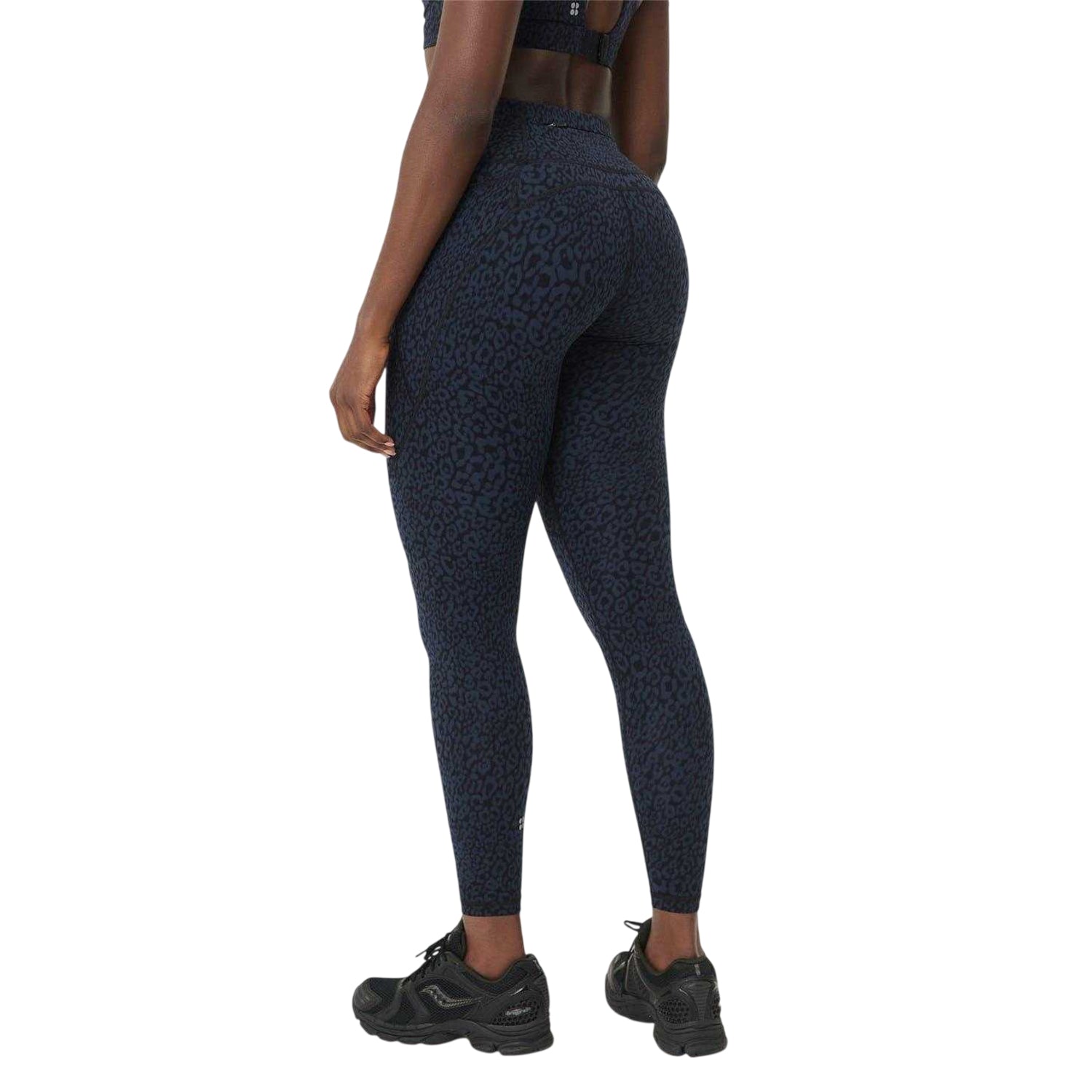 Blue - Back - Sweaty Betty Womens-Ladies Leopard Print Slim 7-8 Leggings