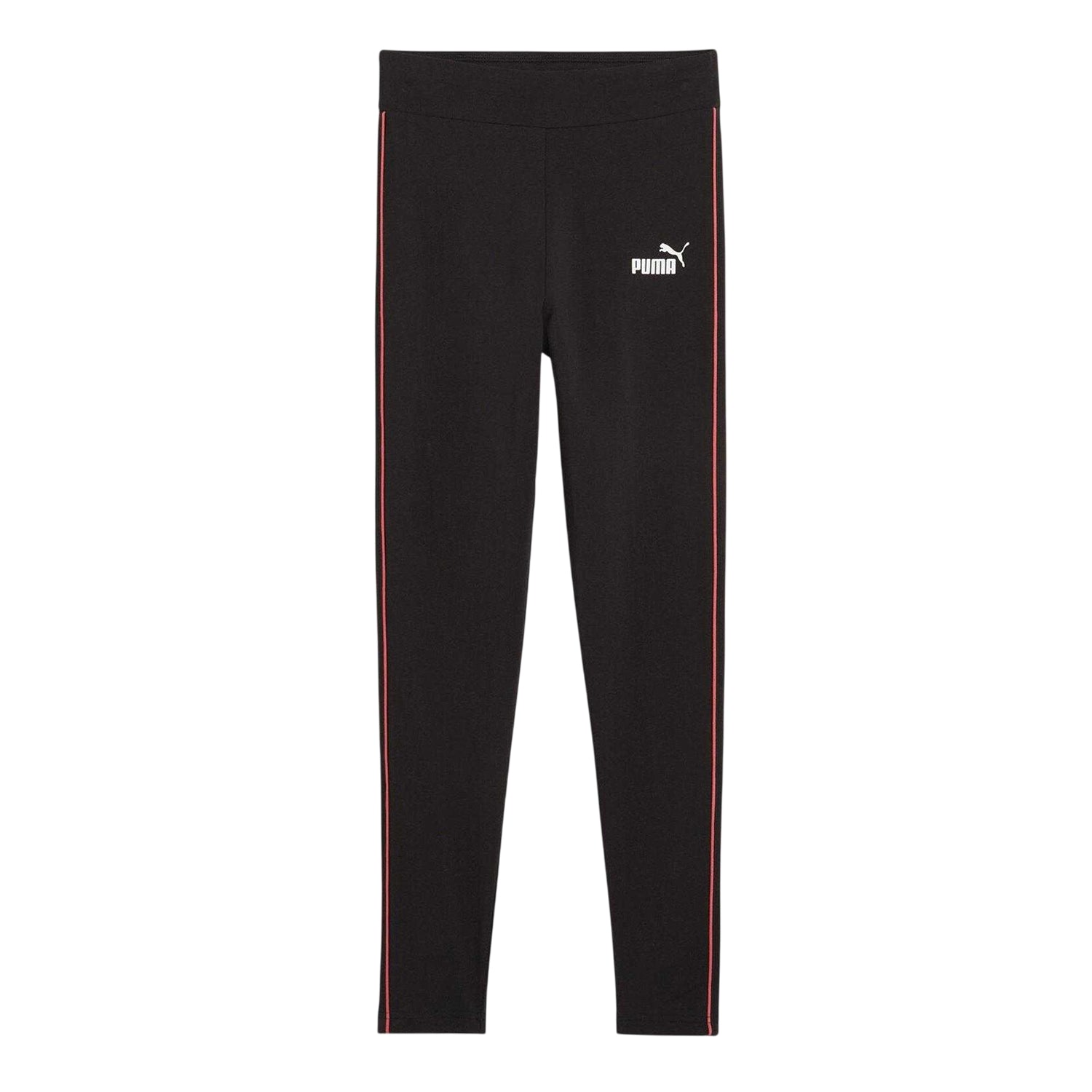 Puma Black - Front - Puma Childrens-Kids Side Stripe Running Leggings