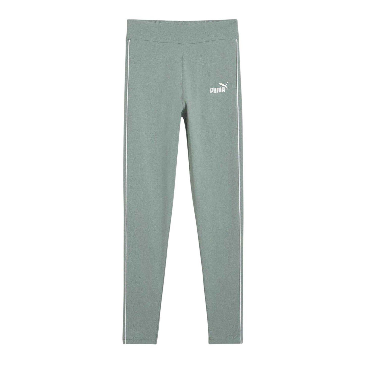 Green - Front - Puma Childrens-Kids Side Stripe Running Leggings