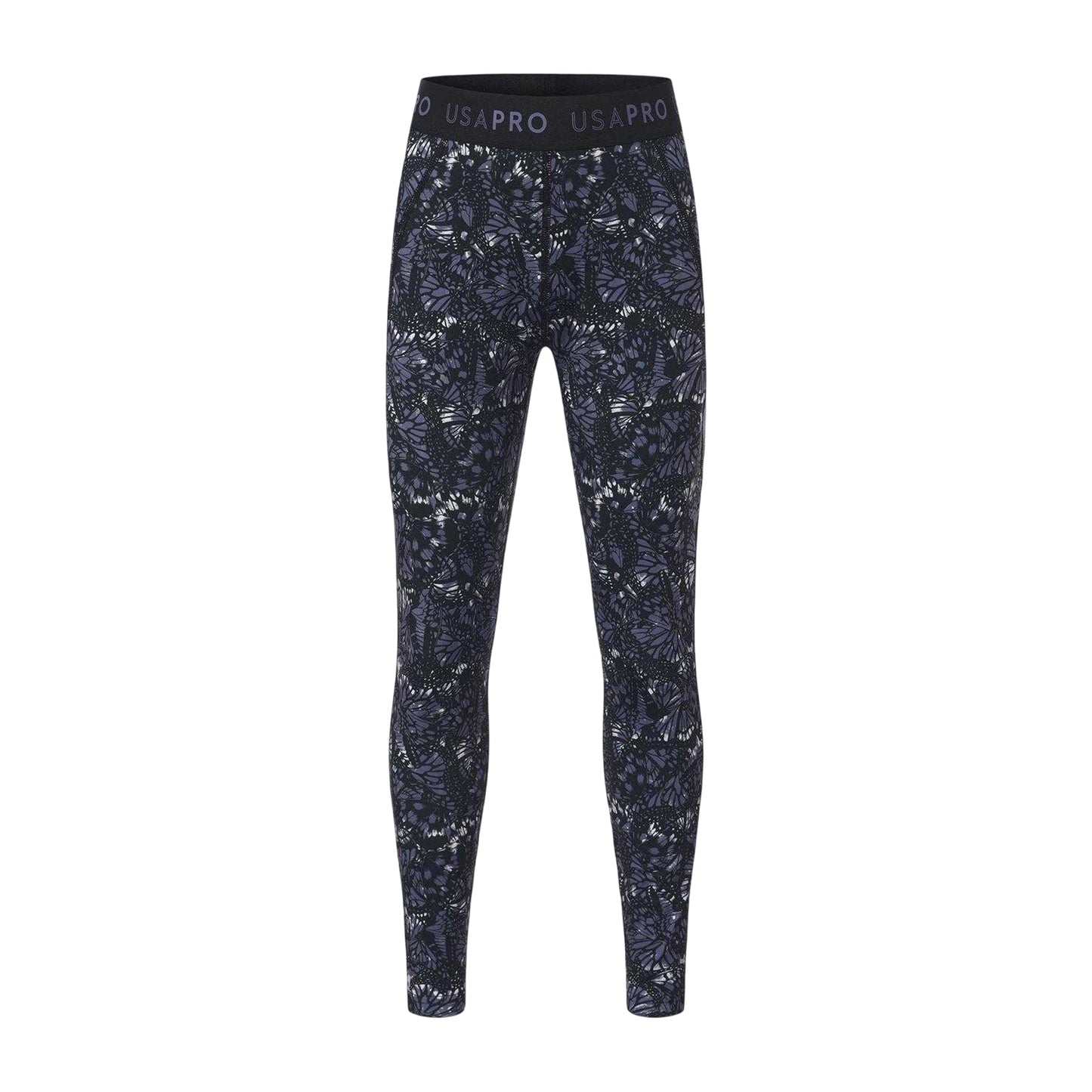 Black - Front - USA Pro Girls Pro Leggings