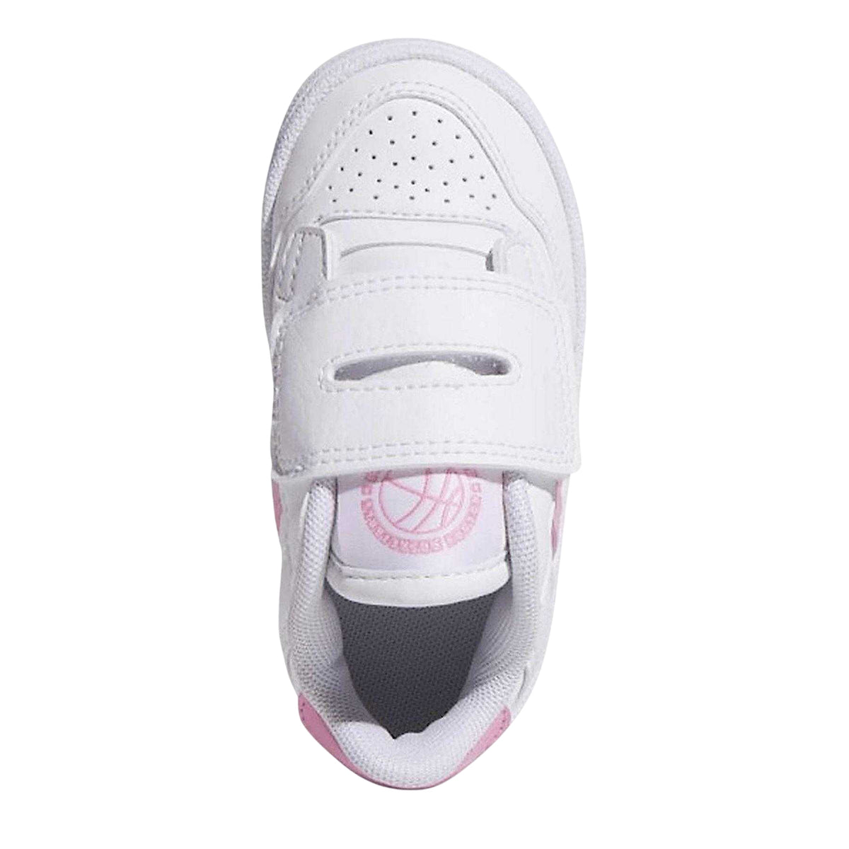 White-Bliss Pink - Lifestyle - Adidas Childrens-Kids Rapid Court 3 Stripes Low Trainers