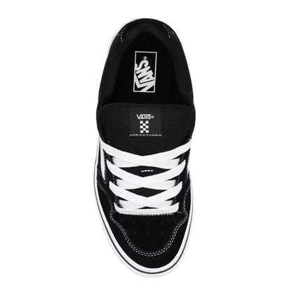 Black-White - Back - Vans Childrens-Kids Caldrone Suede Trainers