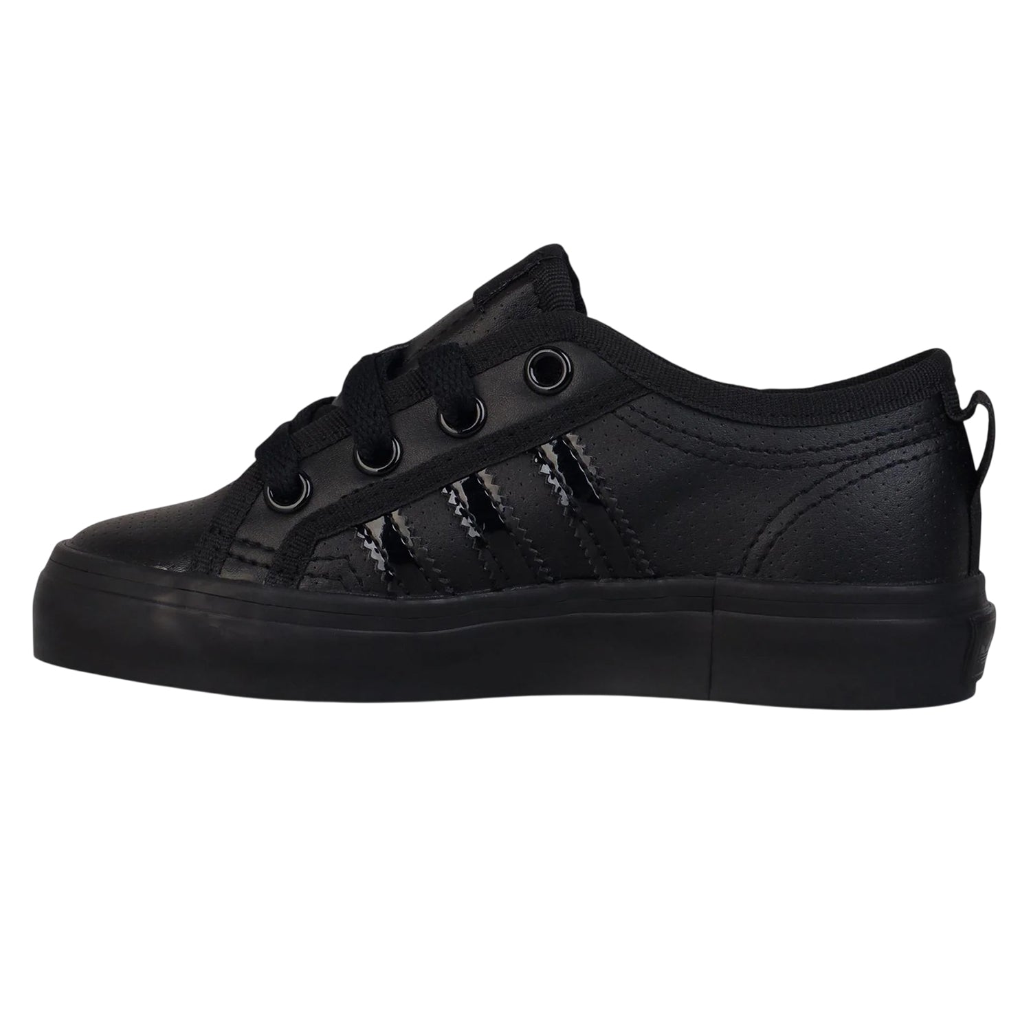 Core Black - Side - Adidas Childrens-Kids Nizza Trainers