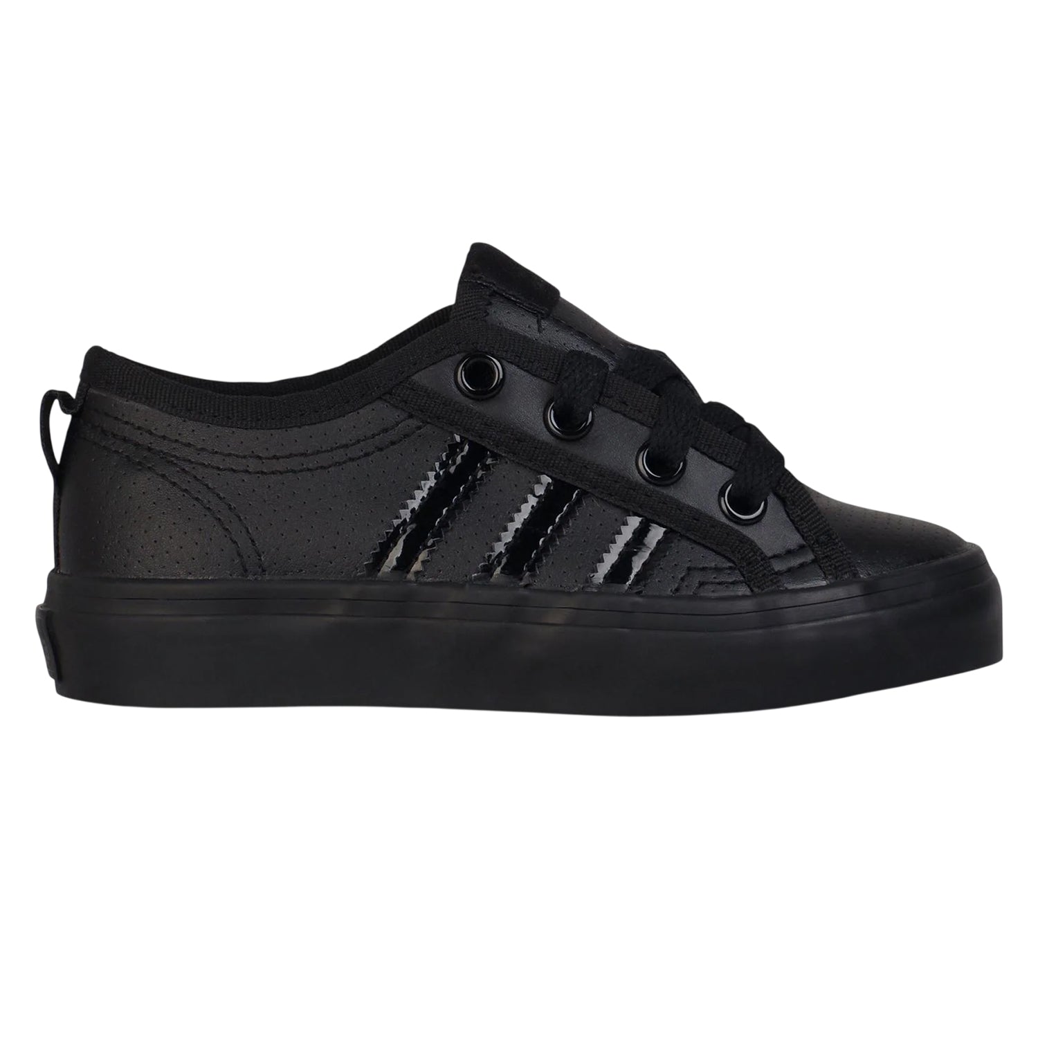 Core Black - Front - Adidas Childrens-Kids Nizza Trainers