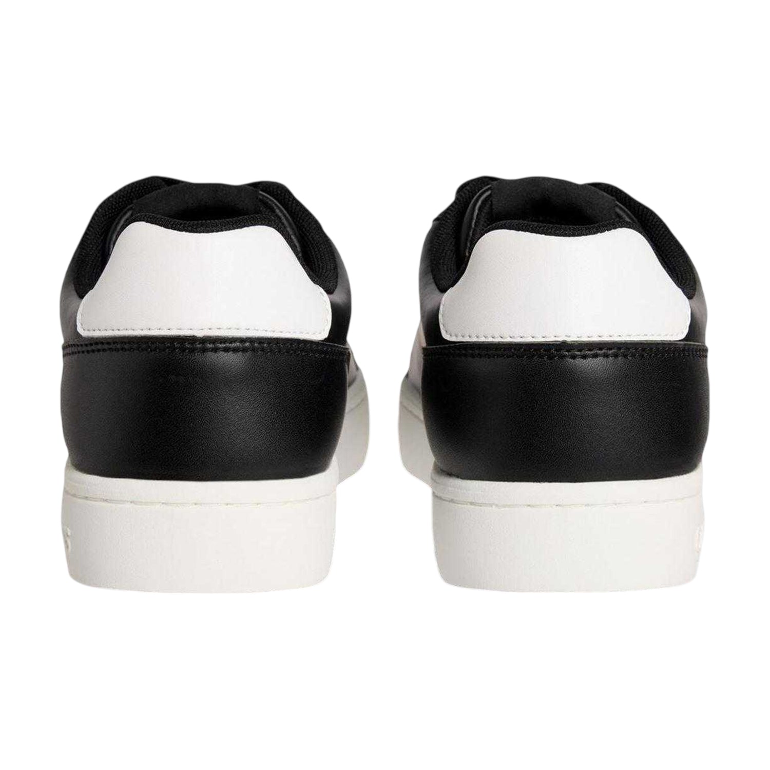 Black - Back - Calvin Klein Mens Lace Up Leather Cupsole Trainers