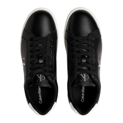 Black - Lifestyle - Calvin Klein Mens Lace Up Leather Cupsole Trainers
