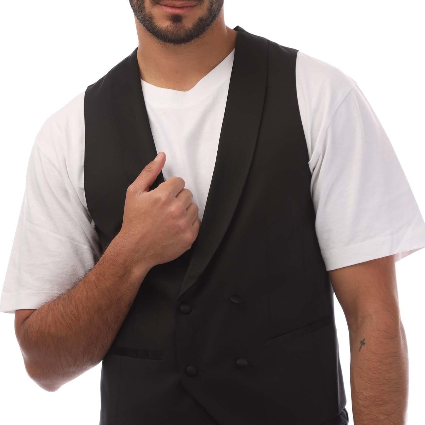 Black - Side - Boss Mens Henry3 Waistcoat