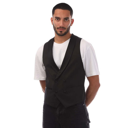 Black - Front - Boss Mens Henry3 Waistcoat