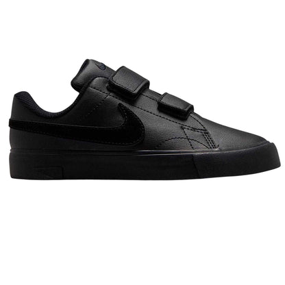 Black - Front - Nike Childrens-Kids Court Legacy Low Cut Flat Trainers