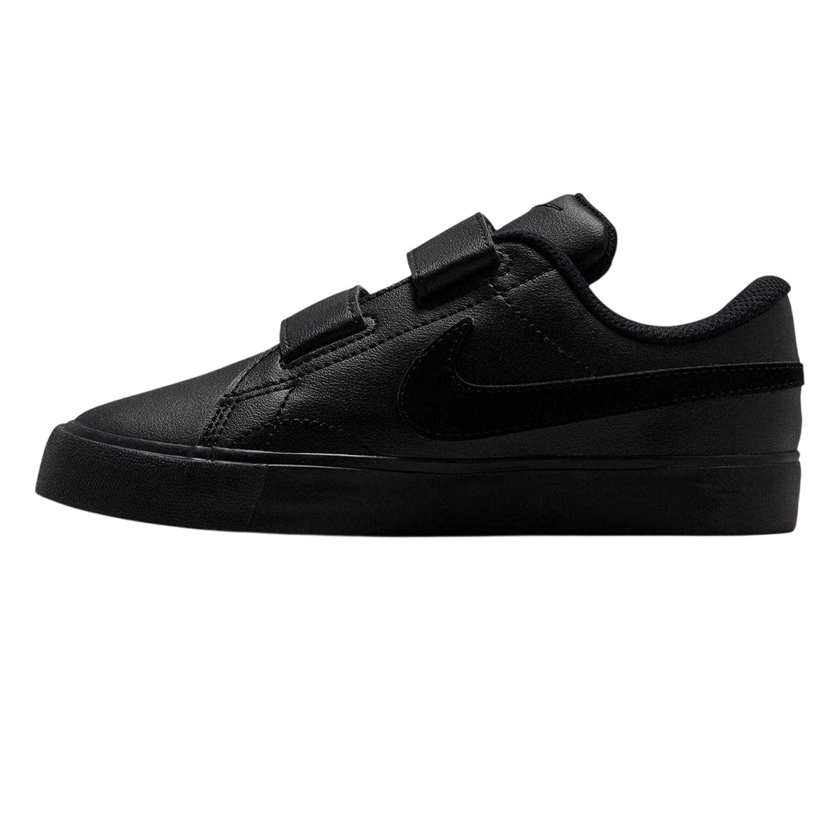 Black - Side - Nike Childrens-Kids Court Legacy Low Cut Flat Trainers