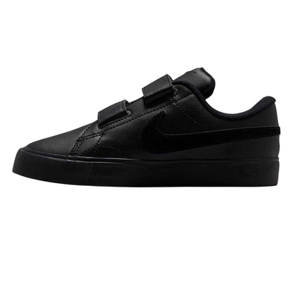 Black - Side - Nike Childrens-Kids Court Legacy Low Cut Flat Trainers