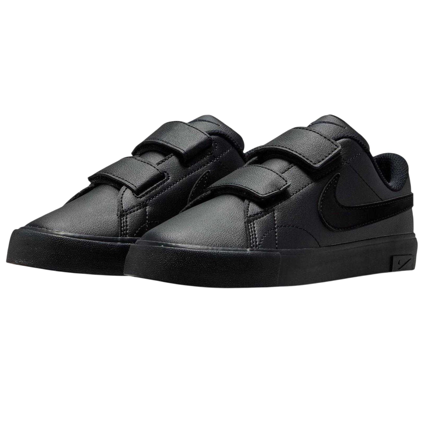 Black - Pack Shot - Nike Childrens-Kids Court Legacy Low Cut Flat Trainers