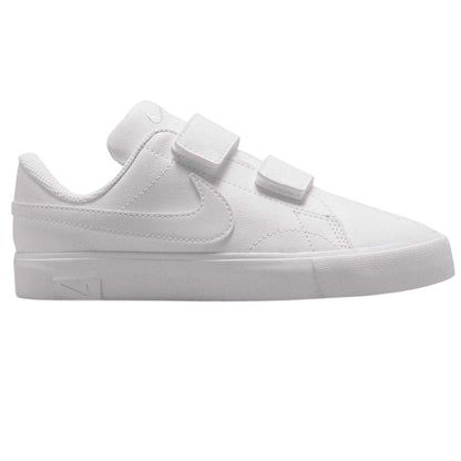 White - Front - Nike Childrens-Kids Court Legacy Low Cut Flat Trainers