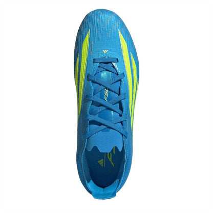 Blue-Yellow - Lifestyle - Adidas Childrens-Kids F50 Elite Firm Ground Football Boots