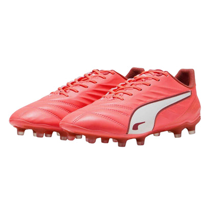 Glowing Red - Side - Puma Womens-Ladies King Pro Firm Ground Football Boots