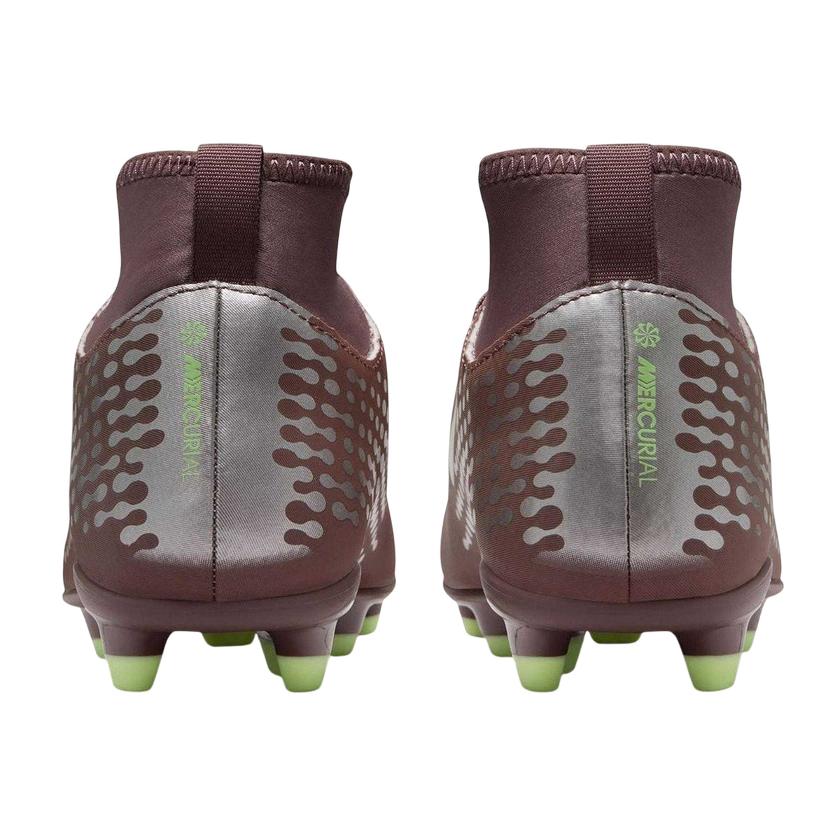 Plum-Silver - Back - Nike Childrens-Kids Superfly 10 Firm Ground Football Boots