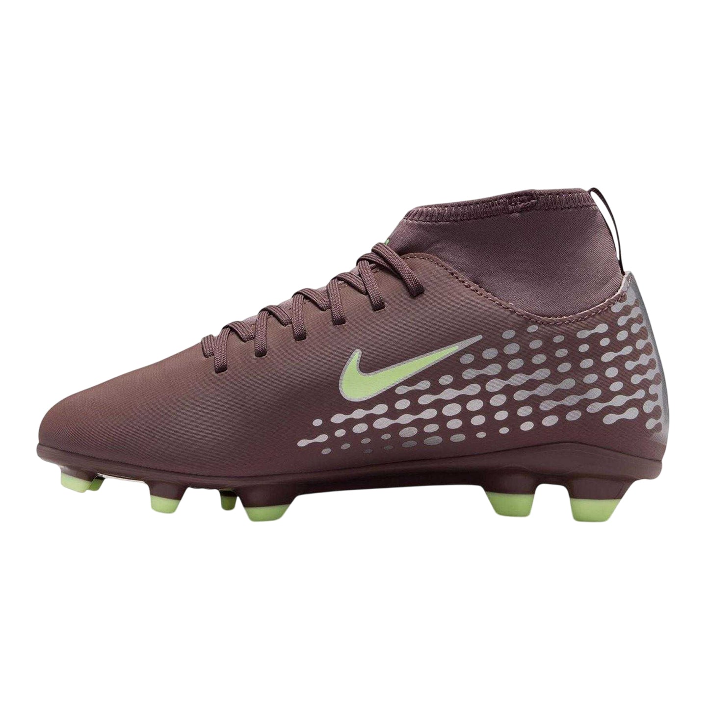 Plum-Silver - Side - Nike Childrens-Kids Superfly 10 Firm Ground Football Boots