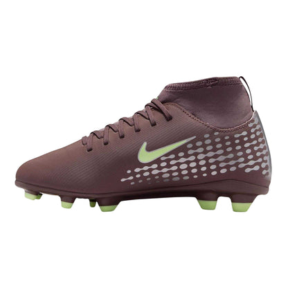 Plum-Silver - Side - Nike Childrens-Kids Superfly 10 Firm Ground Football Boots