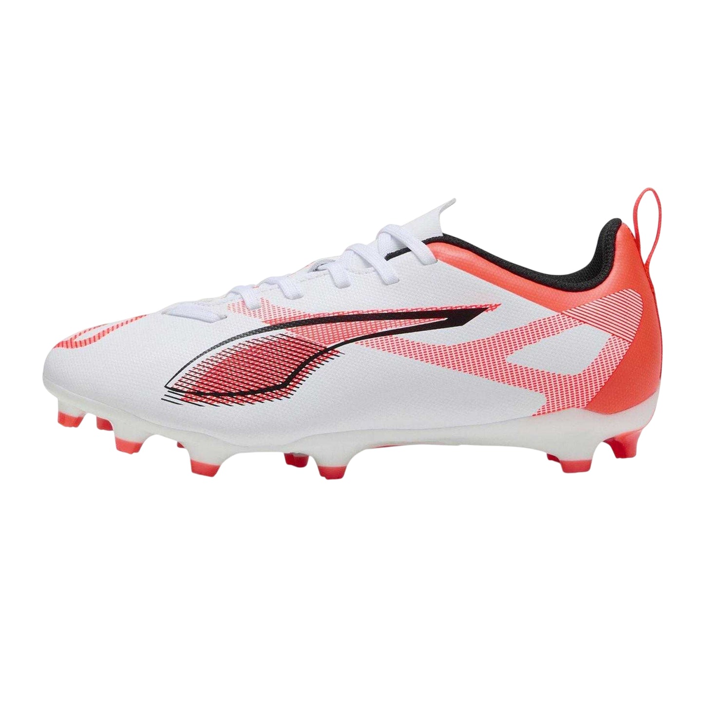White-Red - Back - Puma Childrens-Kids Ultra 5 Play Firm Ground Football Boots