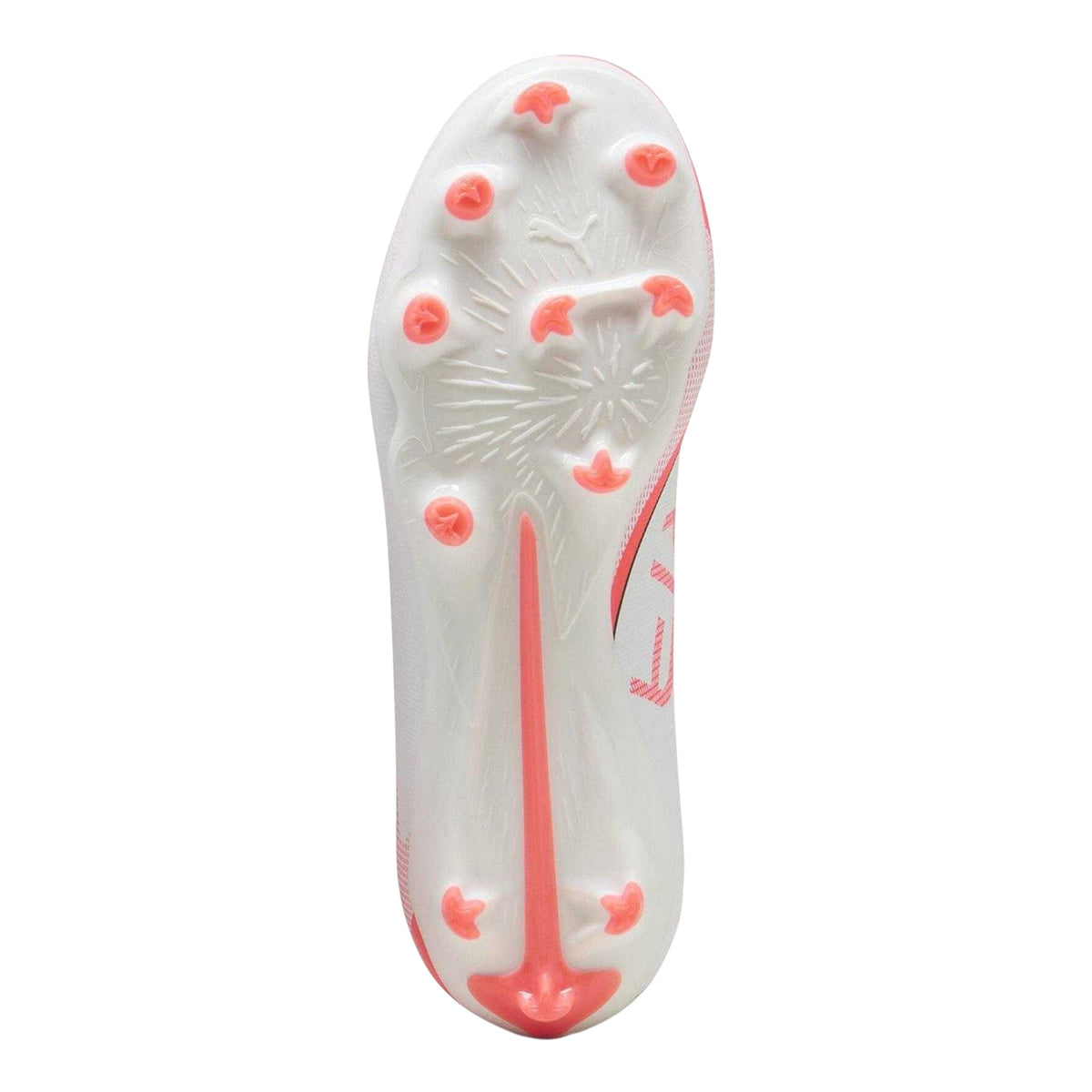 White-Red - Pack Shot - Puma Childrens-Kids Ultra 5 Play Firm Ground Football Boots