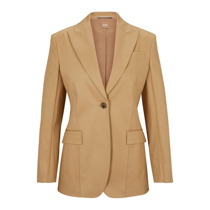 Beige - Front - Boss Womens-Ladies Jacketa1 Blazer