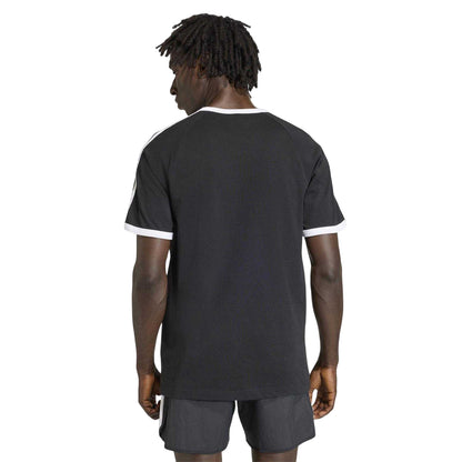Black - Back - Adidas Mens 3 Stripes T-Shirt